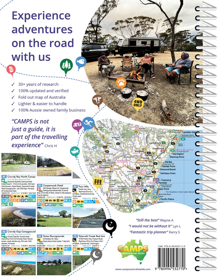 Camps 12 Easy to Read, Campsite Photos and Larger Maps (B4 size) | Camps Australia Wide