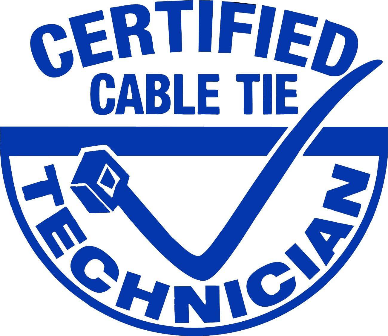 Certified Cable Tie Technicion Sticker - Funny Window / Windscreen Decal | QIKAZZ 4x4 & Camping