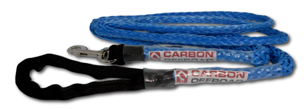 Carbon Offroad Beastline Winch Rope Dog Lead Kit 2m x 8mm Stainless Hardware