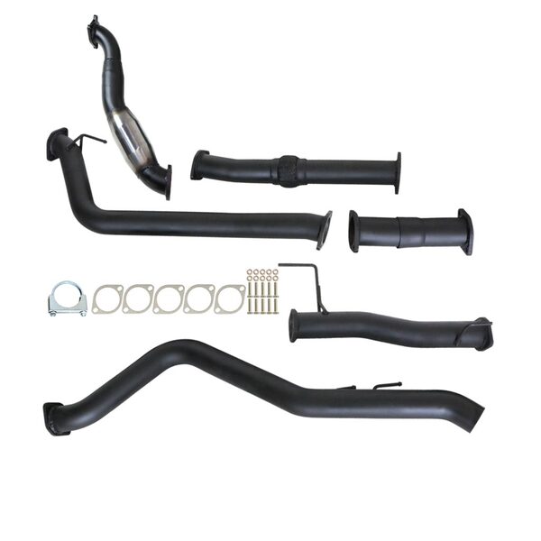 HOLDEN RODEO RA 3.0L 4JJ1-TC 1/2007 - 12/2008 3" TURBO BACK CARBON OFFROAD EXHAUST WITH CAT & PIPE - GM236-PC 2