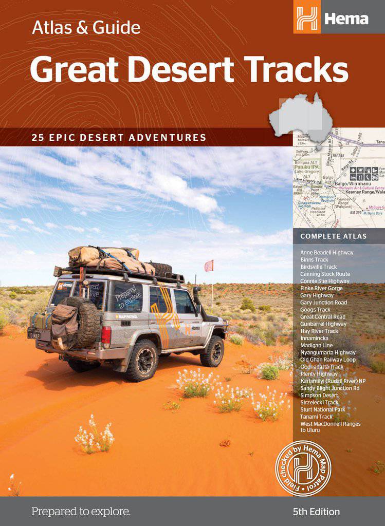 Hema Australia's Great Desert Tracks Atlas & Guide 4th Edition Map | Hema