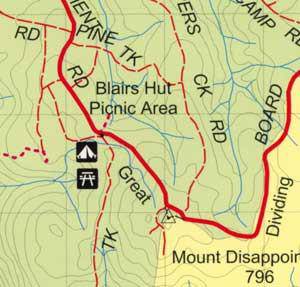Rooftop's Mt. Disappointment  Kinglake Ranges Forest Activities Map | Rooftop