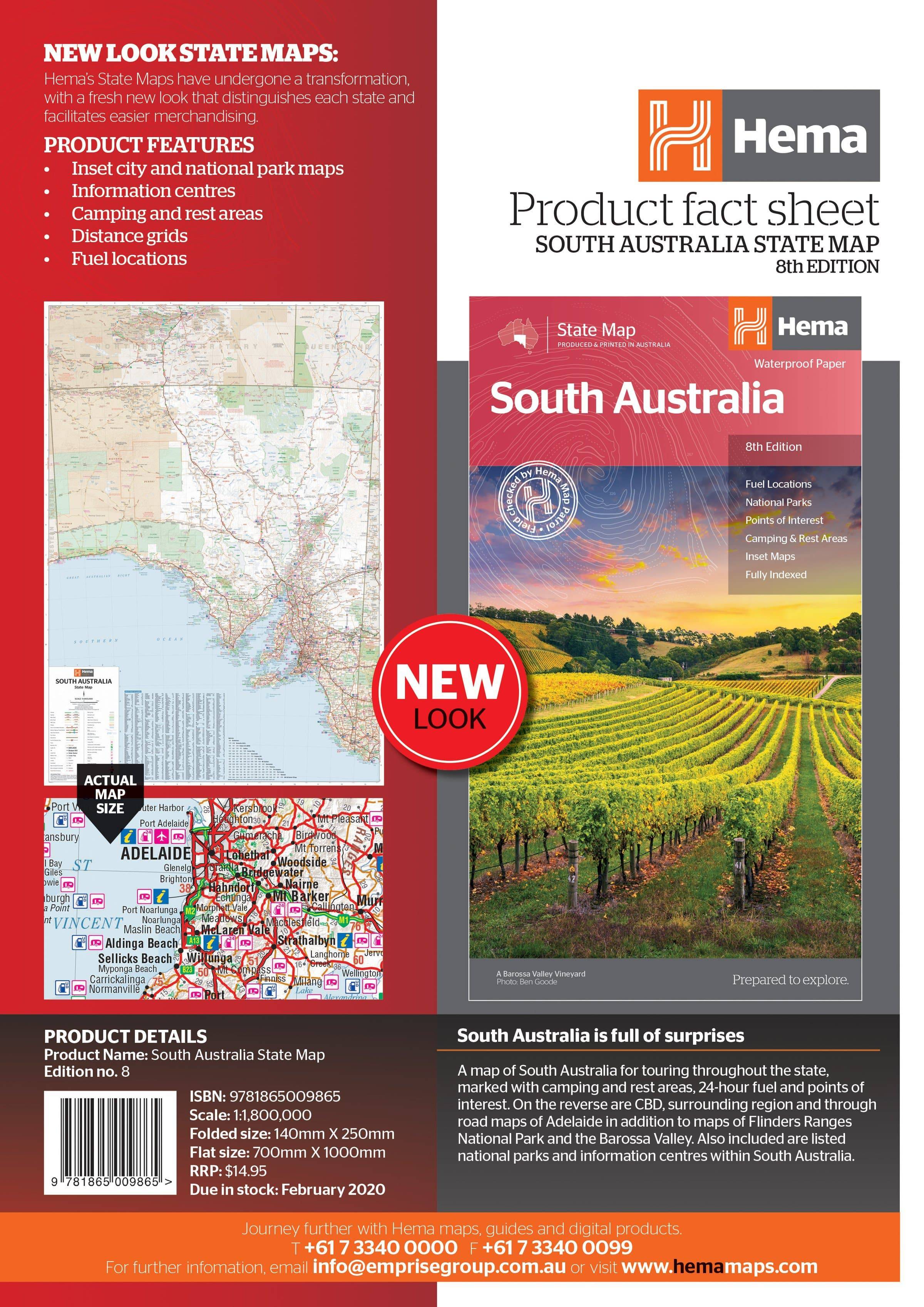 Hema South Australia State Map | Hema