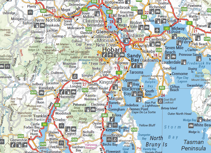 Hema Tasmania State Map | Hema