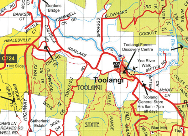 Rooftop's Toolangi Black Range Forest Activities Map | Rooftop