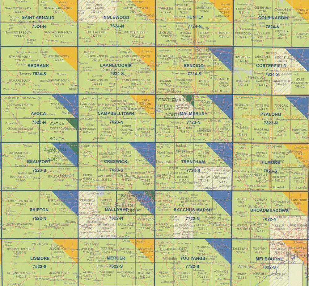 Vicmap Avoca North 7523-1-N 1:25,000 Double Format | Vicmap